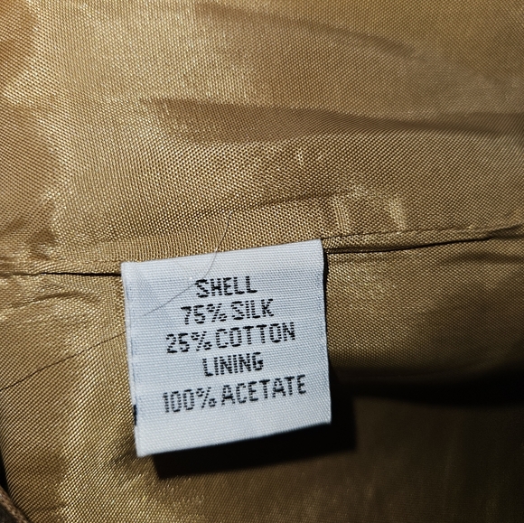 NWOT Talbots gold bronze sequined silk shift dress Womens 12 - Picture 5 of 9